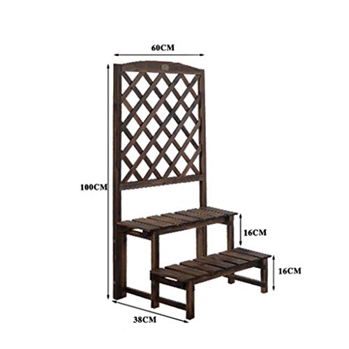 Supports à fleurs étagère en bois pour libérer l'espace au sol