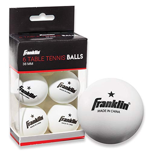 Franklin Sports 57100 1 Star Table Tennis Balls (Pack of 6), 38 mm