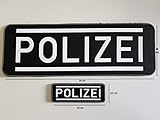 polizei nrw karrieremöglichkeiten Einmal groß für den Rücken, 29 x 10 cm, einmal klein für die Front, Hose oder Ärmel, 10 x 3,5 cm groß, 3 D, schwarz/weiß, mit Klettrücken und passendem Flausch.