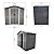 SPOFLYINN Outdoor Garden Storage Shed Rainproof Large Storage Space Outdoor Storing Tools for Bike Trash Can Machine (6x4ft) Grey
