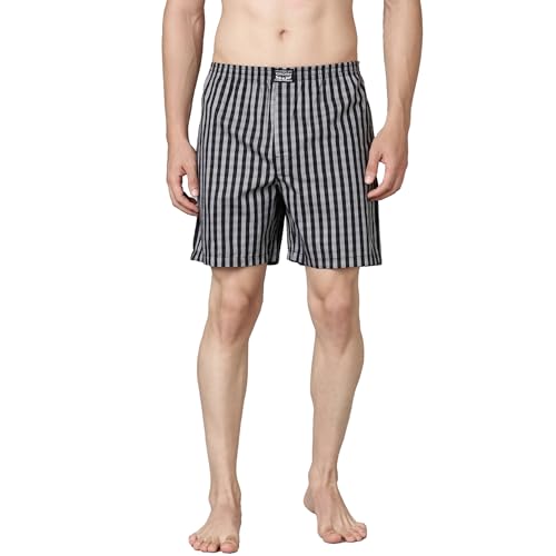Image of Levi's 024 Boxer Shorts for Men | 100% Poplin Cotton | Checked Men's Boxers | Durable & Breathable | Smooth Hand-Feel | Inner Elastic Waistband | Functional Fly | Relaxed Leg Opening | Pack of 1
