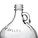 Dicunoy 1 Gallon Glass Jugs, 128 OZ Large Fermenting Jug with Seal Lid, Wine Growler Carboy Bottle with Handle for Juice, Milk, Water, Vinegar, Limoncello, Home Decoration, Change Jar