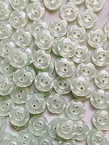 Pack of 50 Fruit Gum Baby Buttons - 11mm, 14mm, 17mm - Assorted Pink Blue Lemon Mint White Lilac Peach Cream - Simply Sew Crafty™ (Mint, 11mm)