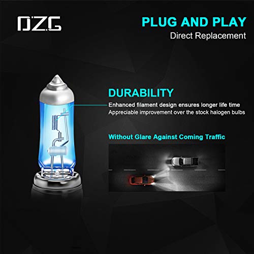 Dzg H8 Halogen Fog Light Bulbs Automobiles Pgj19-1 5500K Warm White 12V 35W, 2 Pack #TOP2