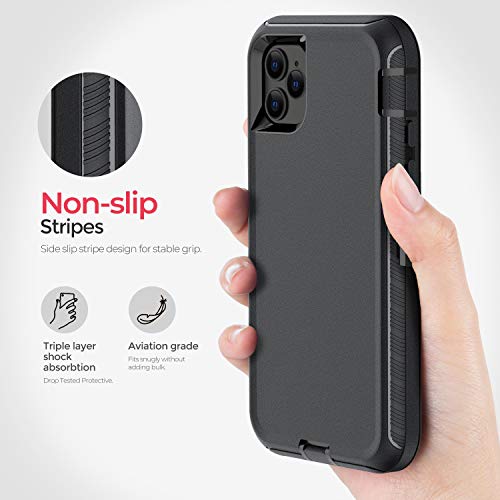 ORIbox Case Compatible with iPhone 12 Pro Max Case, Heavy Duty Shockproof Anti-Fall case with Belt Clip, Stable, With Belt-clip holster - Image 2