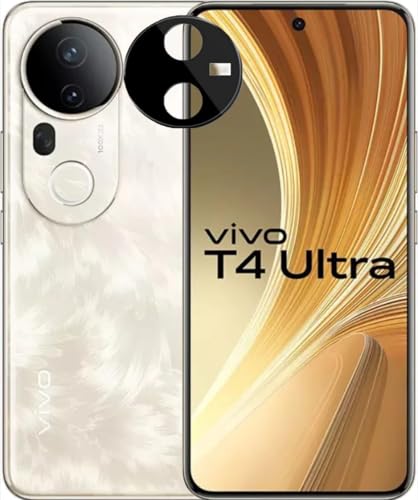 Image of ZARALA Glass Camera Lens Protector For vivo T4 Ultra [9H Hardness] [6D Lens Protector ] [Easy Installation] Black