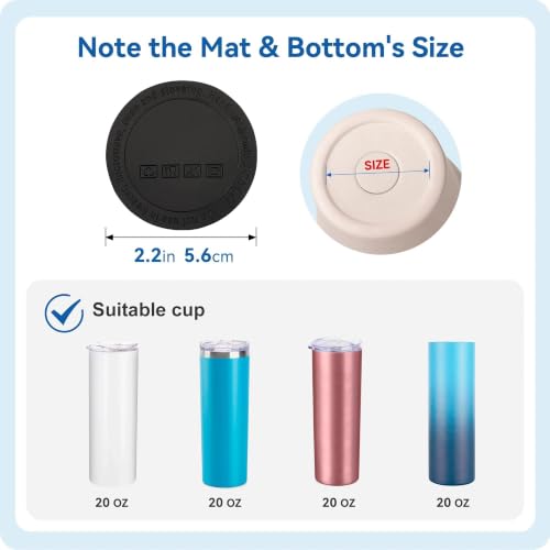 Image of Silicone Bottom for 20 oz Slimline Insulated Mug (6 Pack 2.2 inch 56mm) | Bottom Protector for for PYD Life, ZONEGRACE, YOUKOLA, Hiipoo, BJPKPK, Anti-Slip Rubber Pad, Noise reduction, BPA-Free