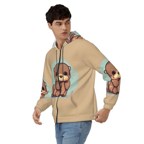 Sweat à capuche loutre pull décontracté idéal pour le voyage et les sorties