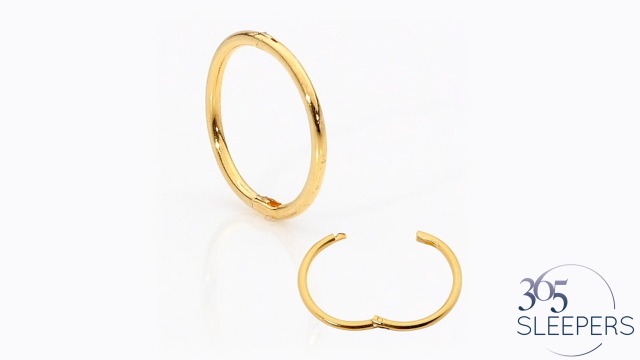 Aros Con Bisagra De Plata De Ley 925 Bañados En Oro 22k - Para Nariz, Hélix, Trago - Hechos A Mano En Australia