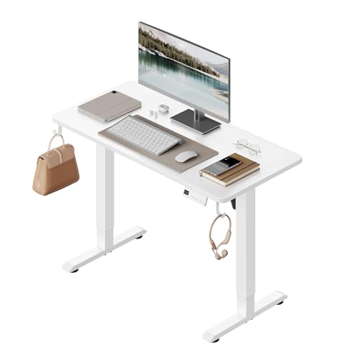 WOLTU Bureau Assis Debout, Bureau Réglable en Hauteur Électrique, 72-118 cm, avec 3 Hauteurs de...