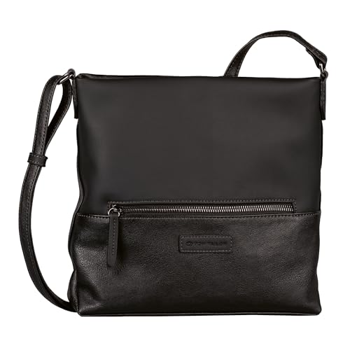 TOM TAILOR Gia Damen Umhängetasche Crossbody Bag Mittelgroß Schwarz