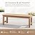 Stoog Outdoor Bench, 2-Person Outdoor Poly Lumber Backless Bench, Weatherproof Garden Bench, Never Rot or Fade, Suit for Church, Backyard, Porch and Park, Teak