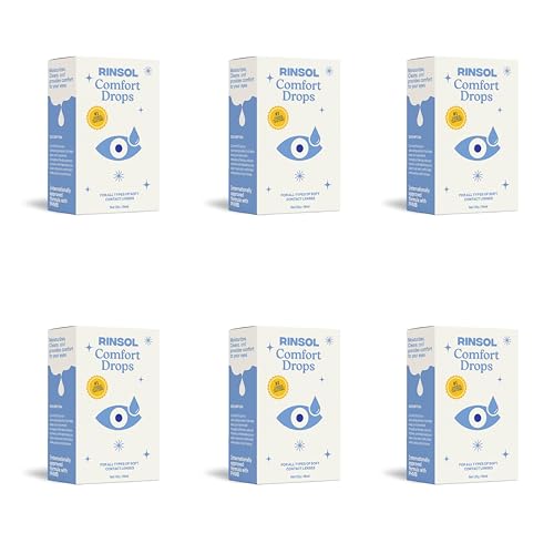 Image of Comfort Drops (15ml)(Pack of 6) for Contact Lens Users - Relieves Dryness, Reduces Irritation & Blurred Vision - Dual Lubrication Formula with PHMB