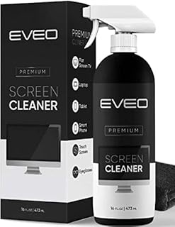 Screen Cleaner Spray (16oz) - Large Screen Cleaner Bottle - TV Screen Cleaner, Computer Screen Cleaner, for Laptop, Phone, Ipad - Computer Cleaning kit Electronic Cleaner - Microfiber Cloth Included