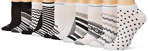 WILSON Girls' Athletic No Show Socks, 10 Pairs