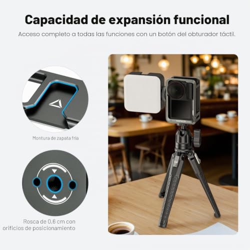 Jaula para Osmo Action 5 Pro que evita caídas y conecta micrófonos 5