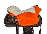  Moro-Design Lammfell Sattelbezug für Westernsattel Lammfellbezug Sattelauflage mit Horn Saddle Pad Seat Saver