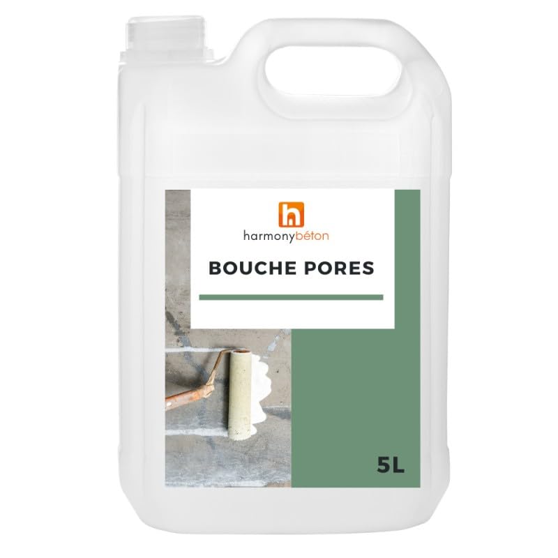 Harmony Béton - Bouche-Pores Béton – Imperméabilisant Hydrofuge pour Préparation des Supports Poreux, Couvre env. 50–60 m² – 5 L – beton harmony