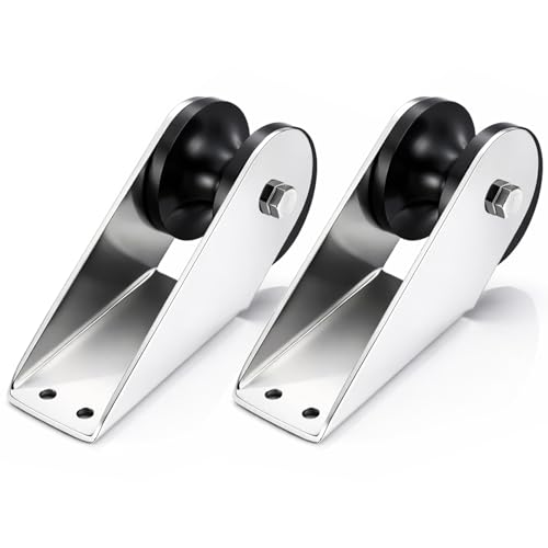 LEIFIDE 2 Pack 304 Stainless Steel Boat Anchor Brackets, Bow Anchor Roller, Mirror Polished, Easy Install for Fishing Boat Yacht Inflatable Vessel by LEIFIDE - Used condition - US$20.78