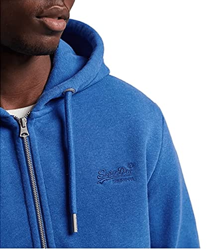 Superdry Vintage Logo EMB Ziphood Gilet-Sweat-Shirt, Varsity Blue Marl, M Homme - Image 5