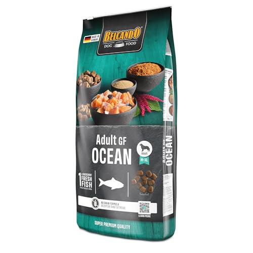 BELCANDO Adult GF Ocean [12,5 kg] getreidefreies Hundefutter | Sortenreines Trockenfutter ohne Getreide mit Fisch | Alleinfutter für ausgewachsene Hunde ab 1 Jahr