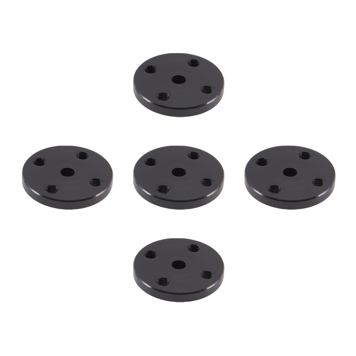 WANGCL 25T Servo Arm 5PCS 25T Round Type Horn Robot Aluminum Alloy CNC Standard Metal Rocker Servo Accessories Disc Steering Arm Black - Image 4