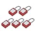 Lockout Tagout Locks 5 Set Safe Padlocks 38mm Plated Nylon with Writable Label - Durable High Temperature, Easy Identification for Industrial Use