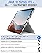 MoKo Tablet Rückenfolie für Microsoft Surface Pro 7 Plus/Pro 7/Pro 6/Pro 5/Pro 4/LTE, PU Leder Schutzfolie Kratzfeste Schutzabdeckung Anti Wasser Anti Öl, Schwarz