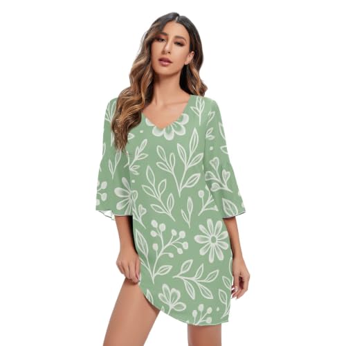 Robe hawaïenne courte fleurie pour vos soirées plage et journées d'été