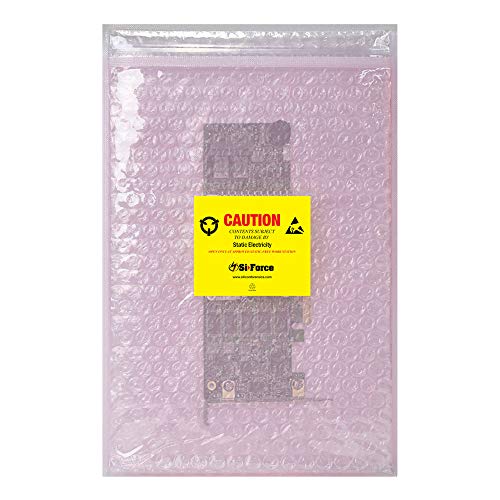 Anti Static Bubble Bags, Resealable Static Shielding Bag, Reusable For Sensitive Electronic Components (Large Qty 100) #TOP3