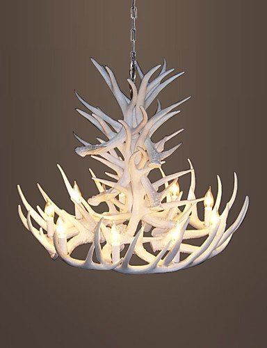 Illuminazione jiaily vintage lampadario di corna di illuminazione attrezzatura industriale Paese 9-luci adatta per soggiorno sala da pranzo Facile installazione, 220-240V