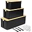 SENENQU Lot de 4 Separateur de Tiroirs Cuisine Extensible 37.8-54 CM