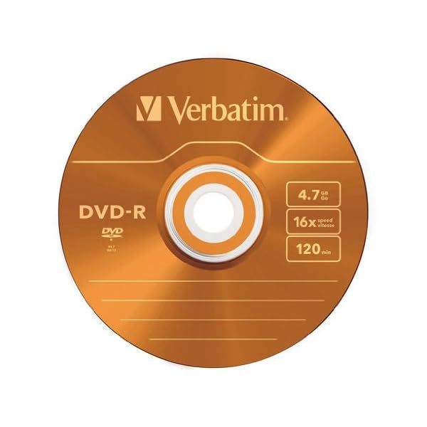 Verbatim DVD-R Rohlinge (16x Speed, 4,7GB, 25-er Spindel) blau/grün/orange/rosa/violett – Bild 6