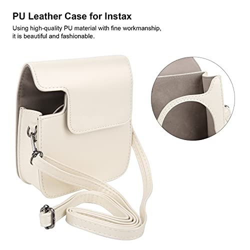 Haowecib Capa de couro PU, capa de couro sintético com acabamento branco perolado para Mini 11/9/8