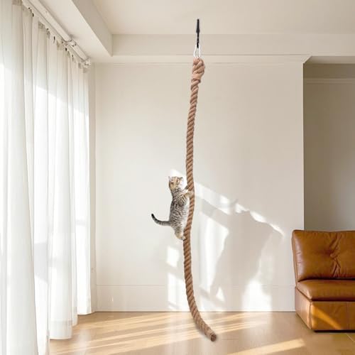 Cuerda de Escalada para Gatos de Yute Natural con Ganchos miniatura 2