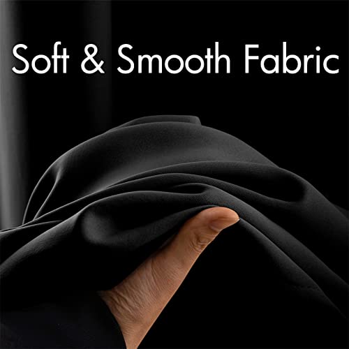 MIULEE Blackout Curtains Room Darkening Thermal Insulated Drapes Solid Window Treatment Set Grommet Top Light Blocking Curtain for Living Room/Bedroom 2 Panels 42 x 84 inch, Black