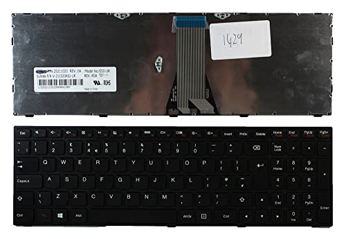 Clavier Lenovo V-211020AS1-UK Power4Laptops noir cadre noir disposition Royaume-Uni