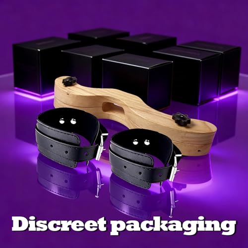 Image of Adjustable CBT Testicle Crusher Bondage Gear with Adjustable Ankle Cuffs | Stretcher & Compressor Combo - Dual-function tool for complete male play.