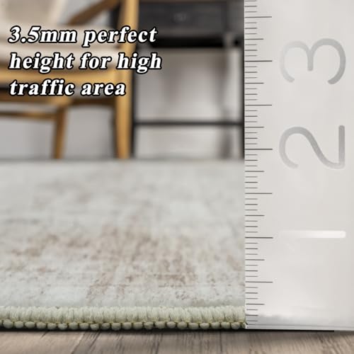 Living Room 9x12 Area Rugs - Large Boho Rugs for Living Room Stain Resistant Carpet Vintage Tribal Rugs for Bedroom with Non Slip Backing Home Decor Floor Decoration Mat 9x12 Beige/Brown