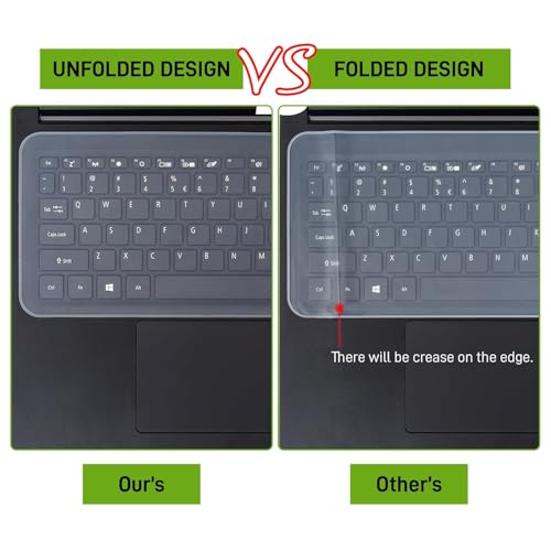 Image of Gizga Essentials Universal 14.1 Inch Laptop Keyboard Protector Skin| Transparent Silicone Laptop Keyboard Cover|Flexible Spill-Resistant Dustproof Keyguard for HP Dell Lenovo Acer ASUS Toshiba