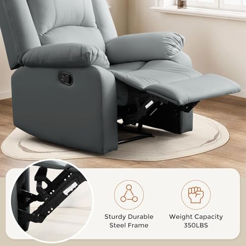 Sillón reclinable piel con bolsillo lateral miniatura 4