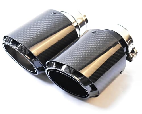 Tuyau d'échappement universel carbone noir embout de pot de détente pour voiture BMW