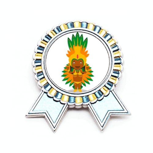 Broche orange Brésil badge médaille à offrir pour célébrer