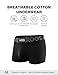 Arjen Kroos Breathable Cotton Underwear for Men 4 Pack Moisture Wicking Anti-Roll Trunks Underpants with Plush Waistband