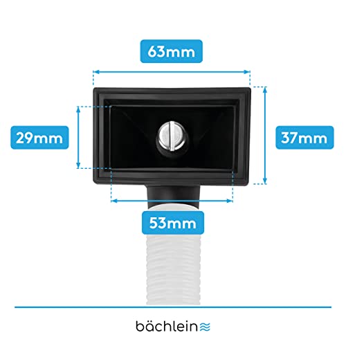 Bächlein Siphon für die Küchenspüle (Überlauf-Set - Spülenablauf), 400mm Komplettset zum Anschluss des Überlaufs
