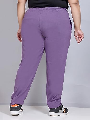 Image of CUPID Women's Cotton Track Pants Regular Fit Lounge Wear Gym Joggers Sports Trouser Night Pants for Ladies