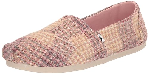 Image of TOMS Women's Alpargata CloudBound Loafer Flat, Pink Quartz Plaid Tweed, 11