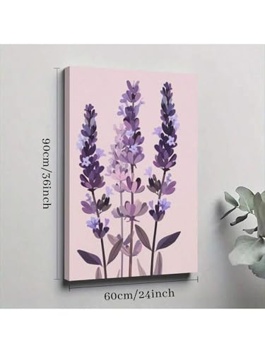Tableau lavande fleur violette art mural salon 60x80cm - 6