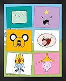 Estilo del marco: Elegance 1art1 Hora De Aventuras Póster Mini con Marco (Madera DM) - Faces (50 x 40cm)
