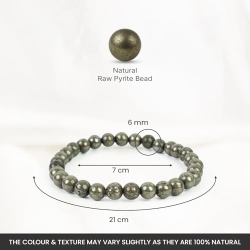 Image of Astrotalk Raw Pyrite Bracelet | Stone of Wealth, Abundance & Protection | Pyrite Stone for Wealth, Prosperity & Good Luck | Healing Crystal Bracelet for Man & Woman | Gift for Man & Woman